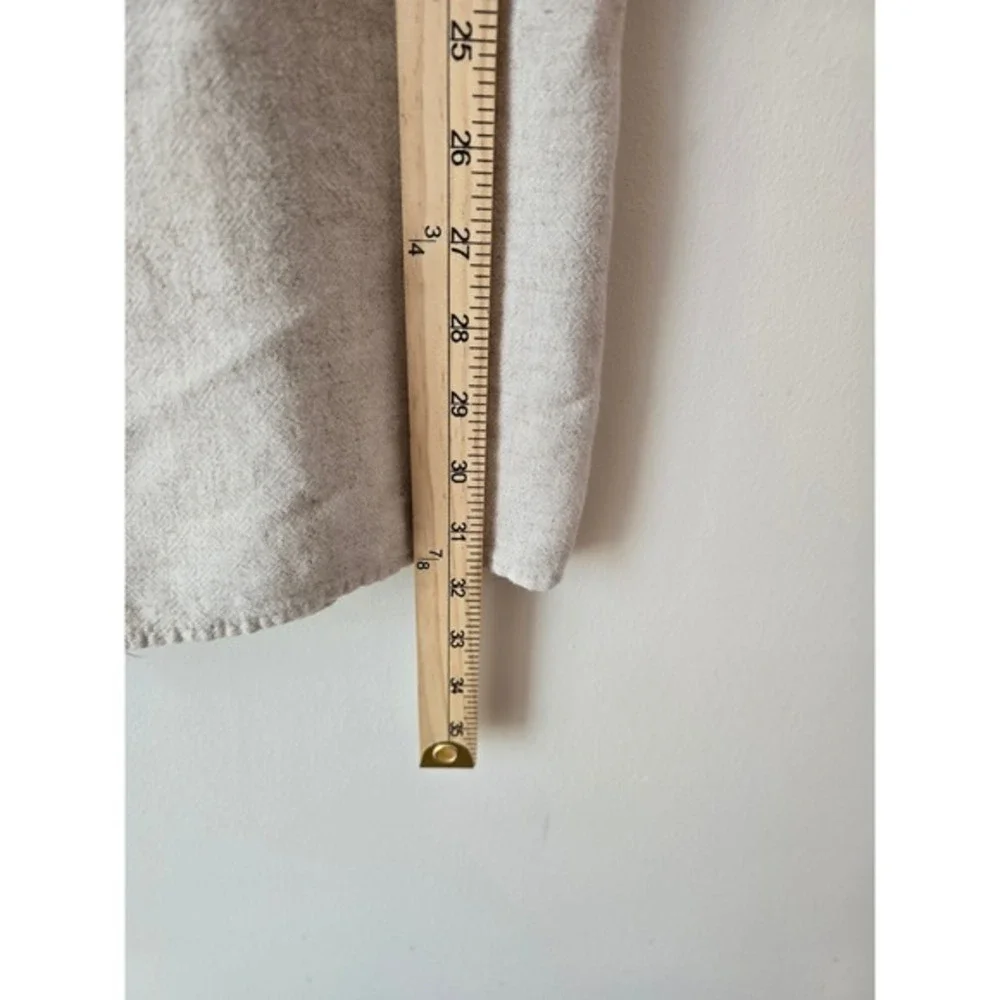 Abercrombie & Fitch Mini Dress Square‎ Neck Puff Sleeve Smocked Beige XL - Picture 9 of 11